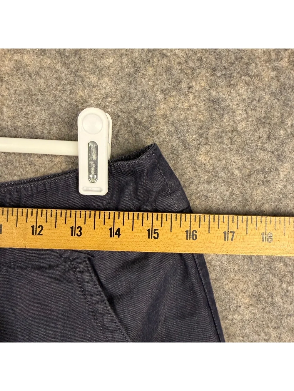 J. Crew Mini Skirt Pockets Wide Waistband Navy Blue Size 4 Preppy Classic 870